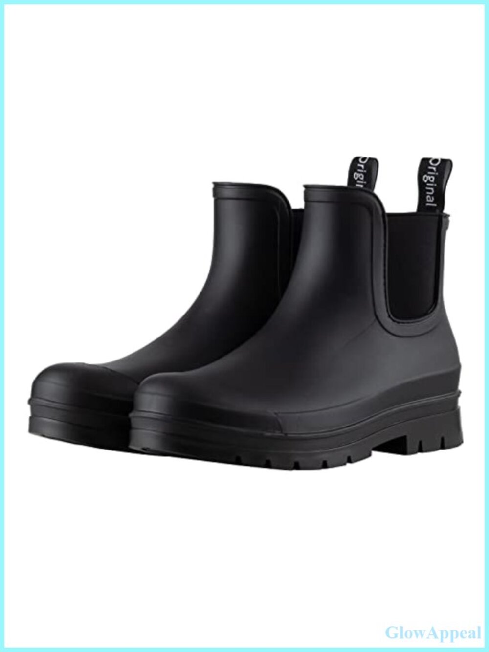 Waterproof Chelsea Ankle Rain Boots Comfort Arch Support Slip Resistant